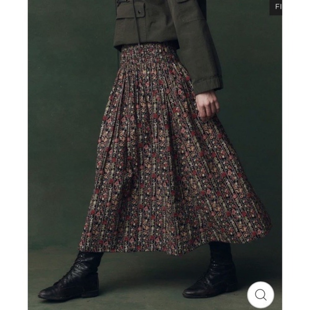 The GREAT The Canary Floral A-Line Midi Skirt Floral Women's 1 Small MSRP $275 - Picture 2 of 12